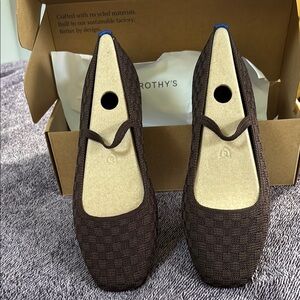 Rothy's - The Max Square Mary Jane (Chocolate Basketweave)